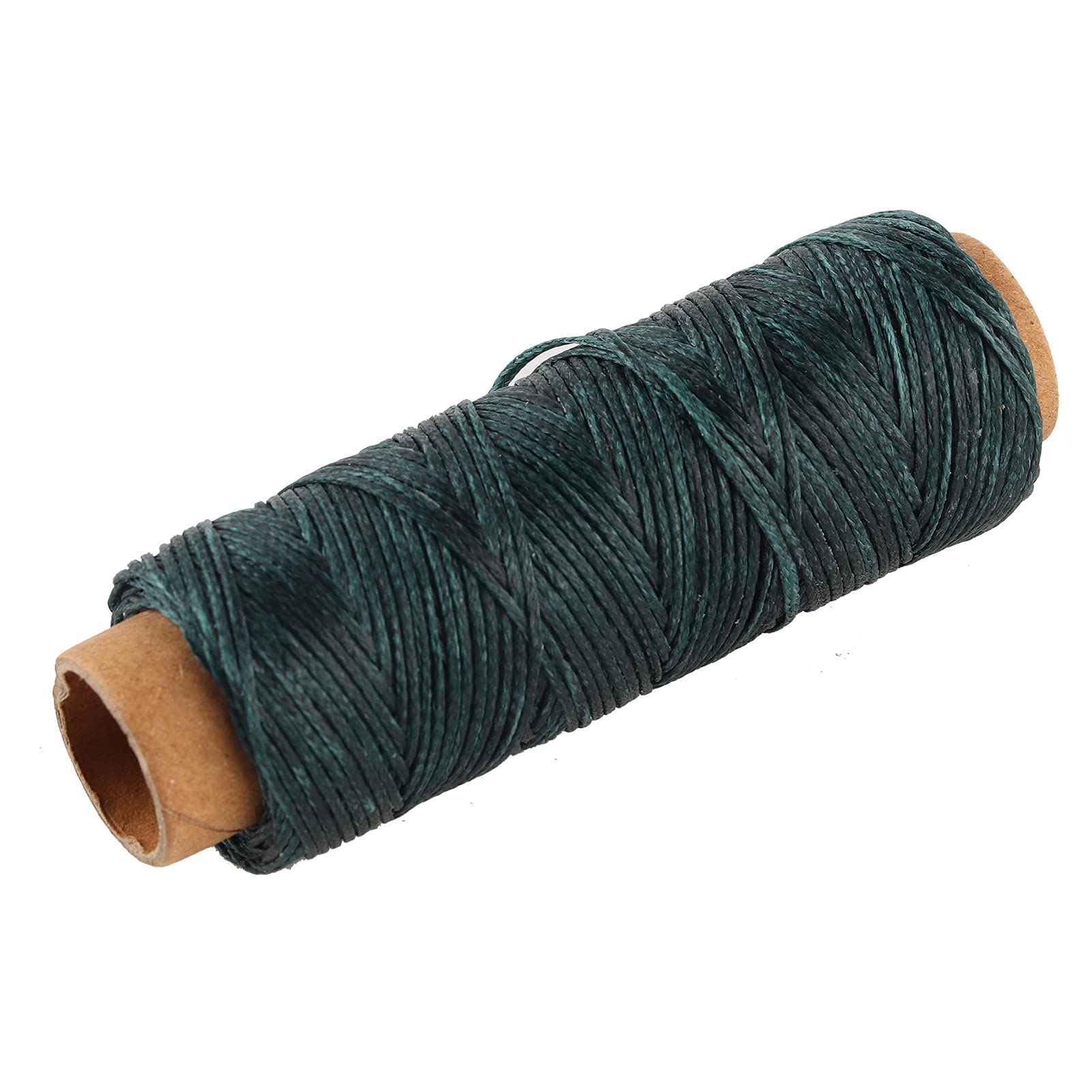 FUZHUI Waxed Sewing Thread for Leather Crafts, 150D Strong Flat Thread, 50m Length, Hand Stitching Shoe Repair Tool, Sturdy Material, Multiple Colors Available (Dark Green)