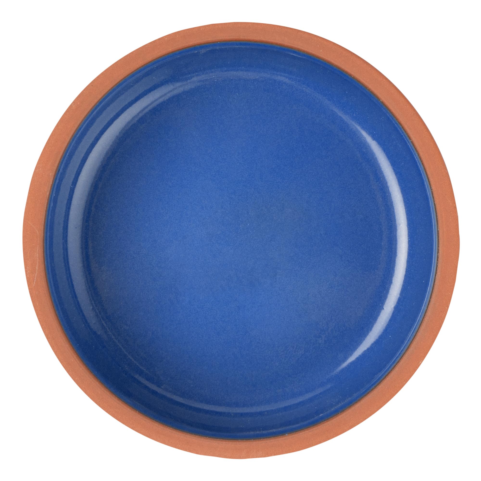 Restaurantware -Terra Tek Cazuelas de terracota de 6.75 onzas, 2 ollas de arcilla esmaltada azul para cocinar, listas para horno, microondas, ollas de terracota para servir, lavavajillas, para cocinar