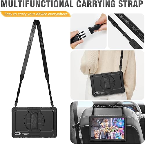 Miniatura 172 de HXCASEAC Funda para Samsung Galaxy Tab S6 Lite de 10,4 pulgadas, protectora con protector de pantalla/correa de mano/soporte para bolígrafo S, a