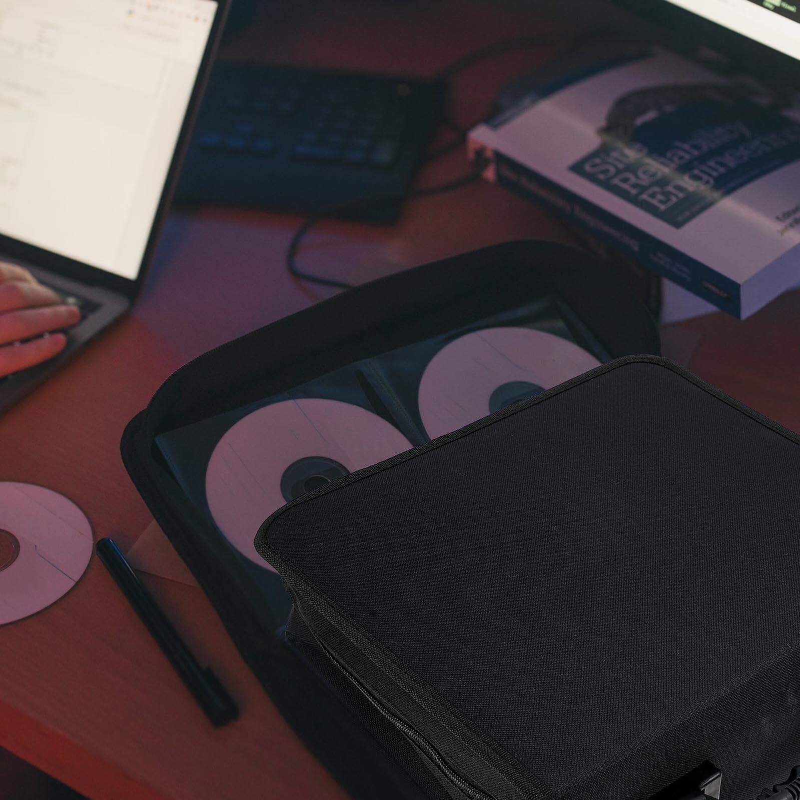POPETPOP Custodia Porta Dvd e Organizer Di Cd in Oxford Capacità 240 Unità, Borsa Per Trasporto Di Cd/dvd Resistente e Cerniera, Adatta Per Casa e Viaggio