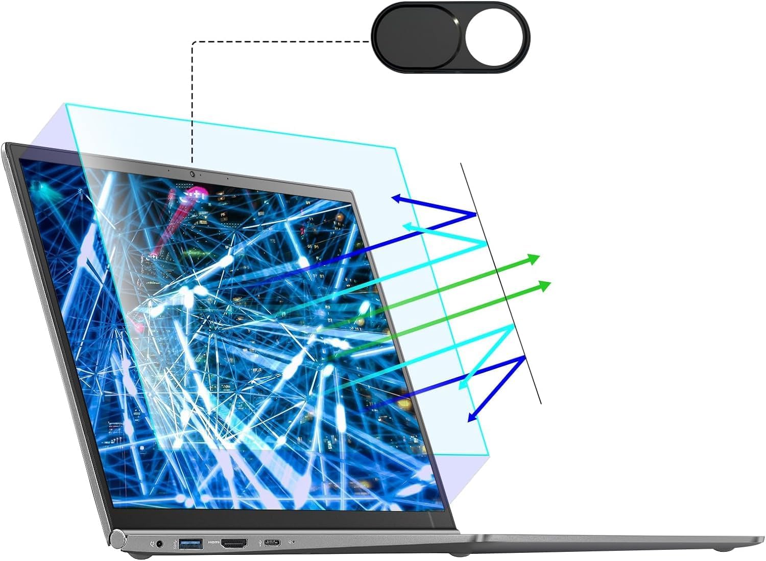 Amazon.com: 2 Pack 14 Inch Anti Blue Light Screen Protector for HP 14 ...