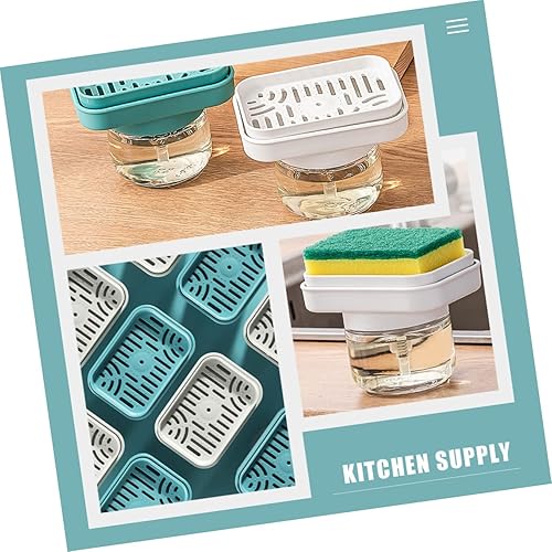 Miniatura 2 de Dispensador de jabón para fregadero de cocina, dispensador de jabón para fregadero, dispensador de jabón, fregadero de cocina, soporte de esponja,