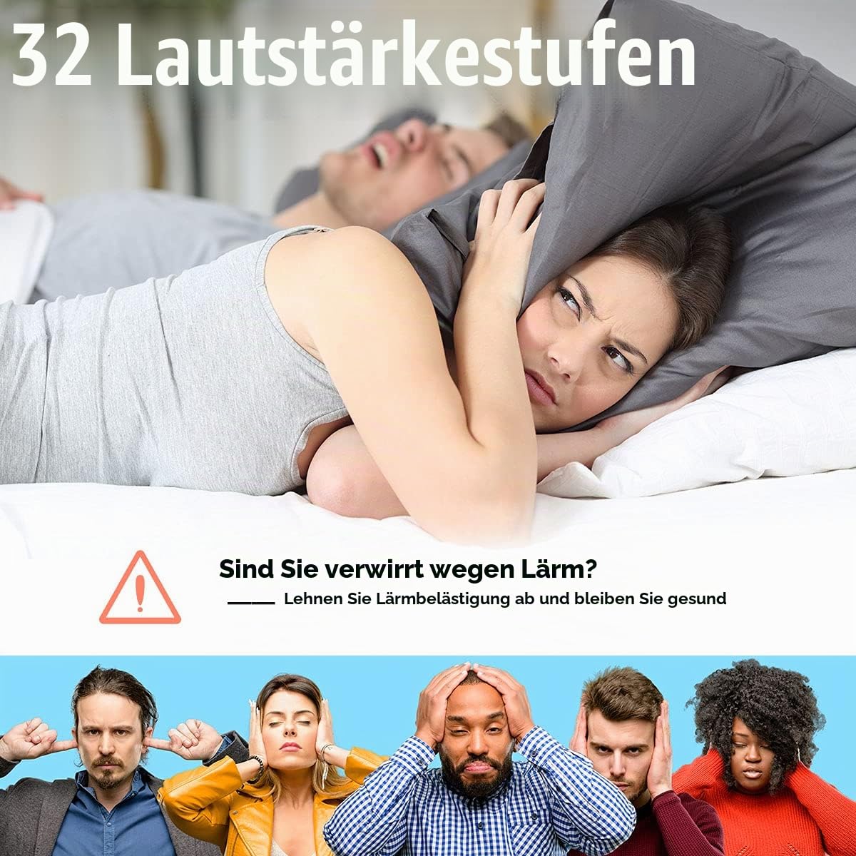 Easysleep Sound White Noise Machine mit 25 beruhigenden Geräuschen und Nachtlichtern mit Memory-Funktion, 32 Lautstärkestufen und 5 Sleep-Timer