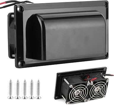 RV Exhaust Fan, 12V RV Vent Fan Small Vent Ventilation for RV Motorhome Caravan Trailer Boat Marine Yacht, Black