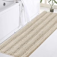 Vista 172 de Turquoize Alfombras de Baño Chenille Peludas Alfombra de Baño Antideslizante Gruesas Alfombras de Baño Peludas para Baño Chenille Juego de Alfombra