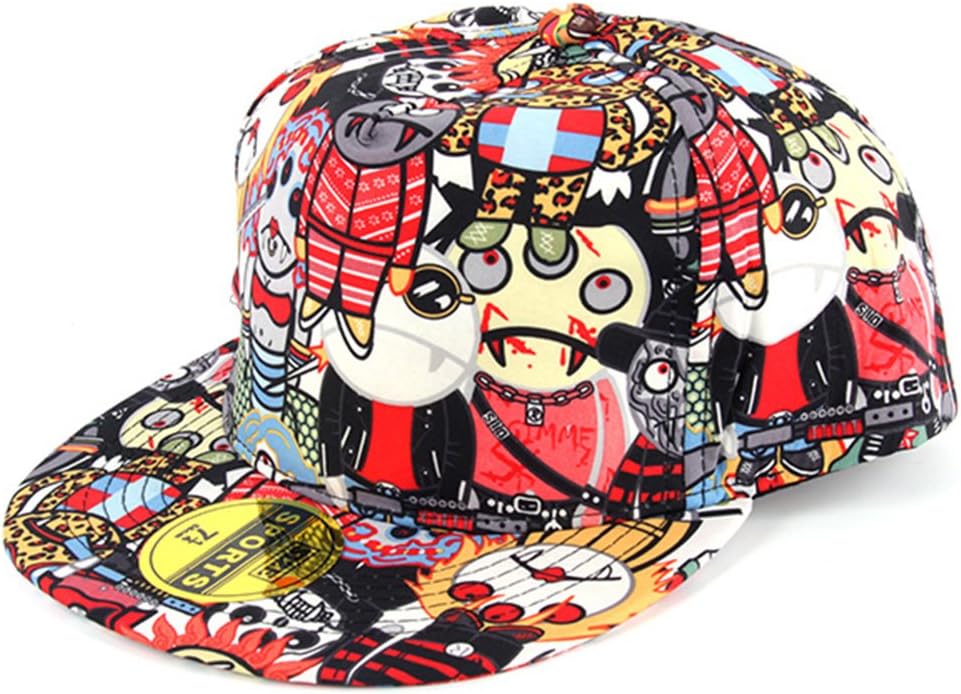 Unisex Hip Hop Graffiti Cap Baseball Flat Peaked Adjustable Snapback Hat