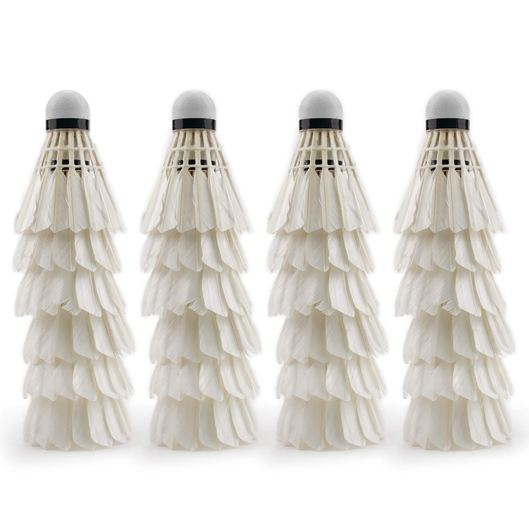 HIRALIY 24 Pack Feather Badminton Shuttlecocks Birdies, for Outdoor Backyard Game and Baseball Batting Training, Durable and Stable