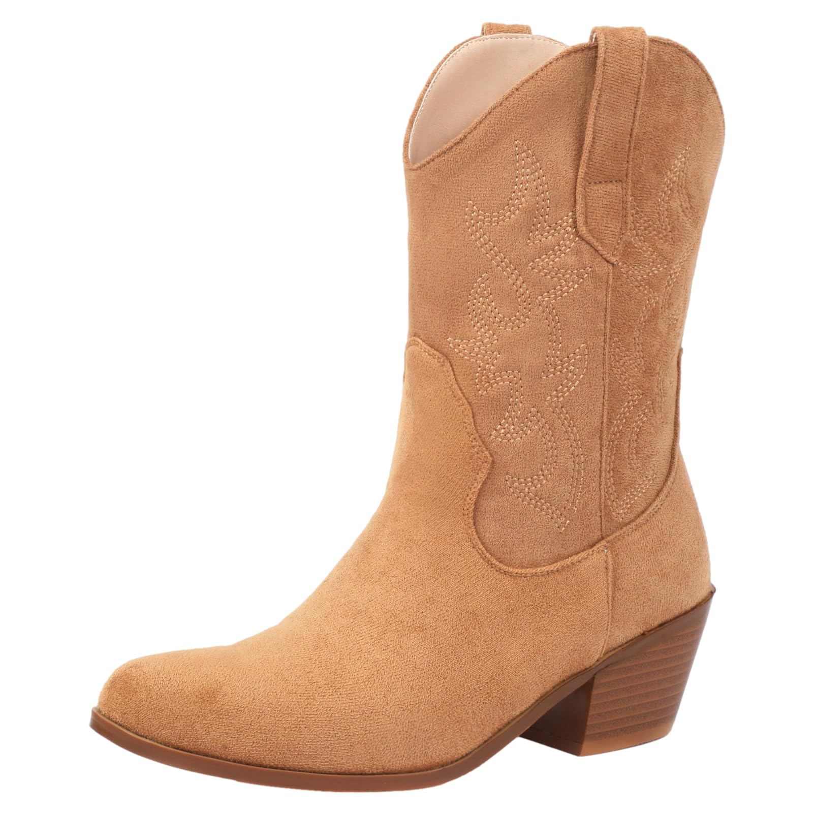 rismart Botas Vaqueras Western Mujer Media pierna Bordado