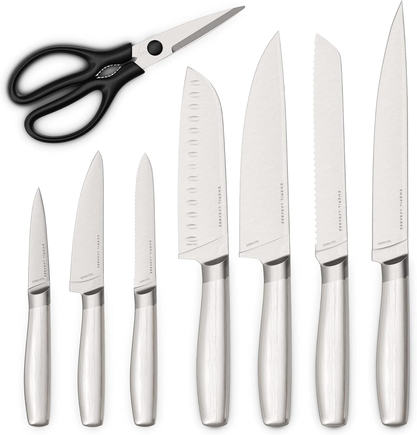 Emeril Knife Set 8 Piece Chef Knife Set, Stainless Steel