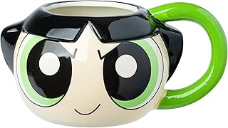 Silver Buffalo Powerpuff Girls Buttercup Ceramic 3D Sculpted Mug, 20 Ounces