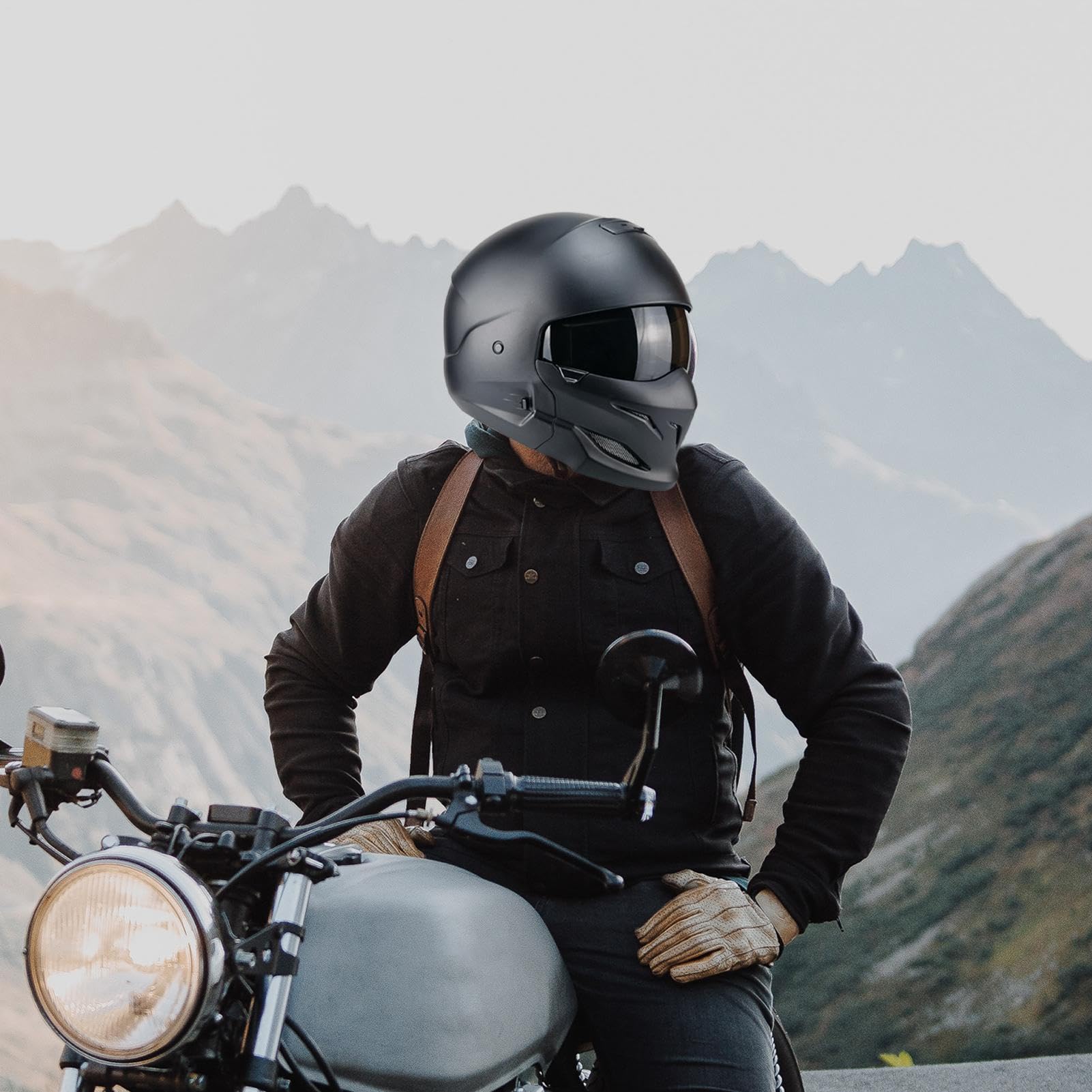 Cappelli di sicurezza per moto da uomo, cappello protettivo per moto da strada, cappello rigido, stile retrò, sicurezza da uomo