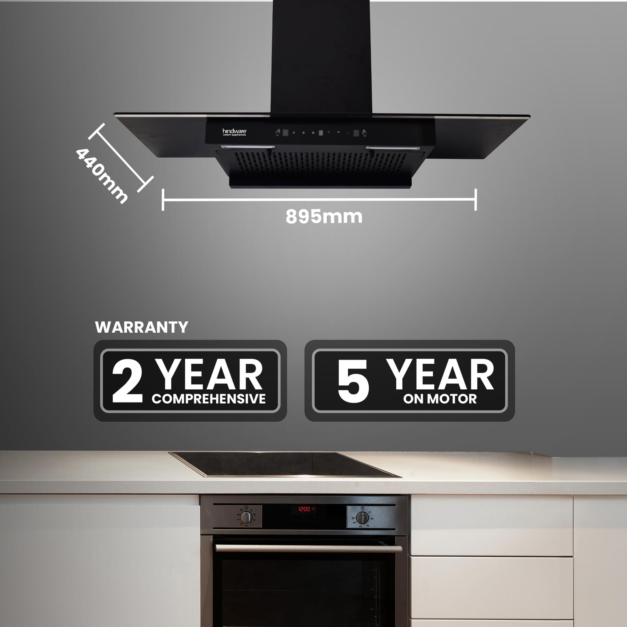 Hindware Smart Appliances | Mariana 90 cm Chimney | 1180 CMH