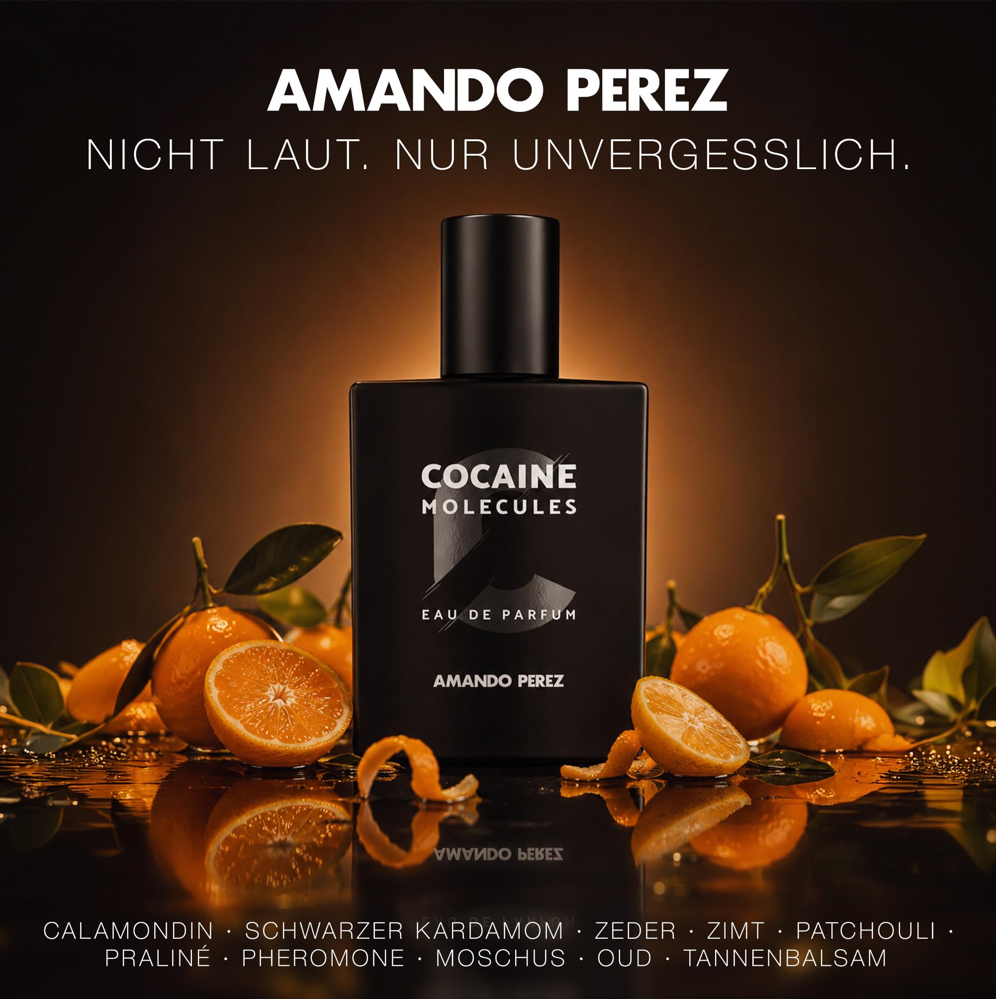 Amando Perez COCAINE Molecules Unisex Parfüm 50ml (3er Pack) | Eau de Parfum für Damen und Herren mit Pheromone Lockstoff - Citrische Kopfnote - Unisex-Duft Damen Männer Eau de Toilette