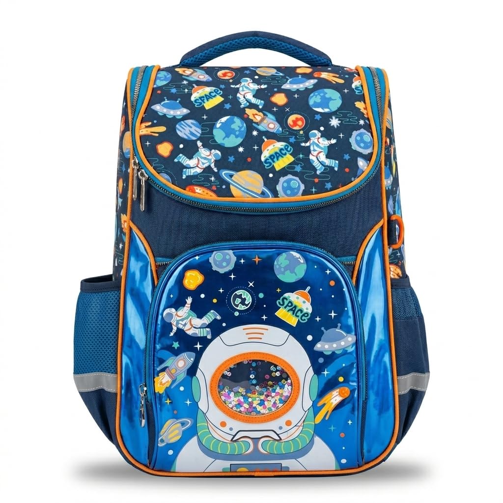 WackyWonders customisable school bag Unicorn School Backpack for Girls – Pink Glitter with Personalised Letters, Lightweight Kids Travel & School Bag with Side Pockets-image-29