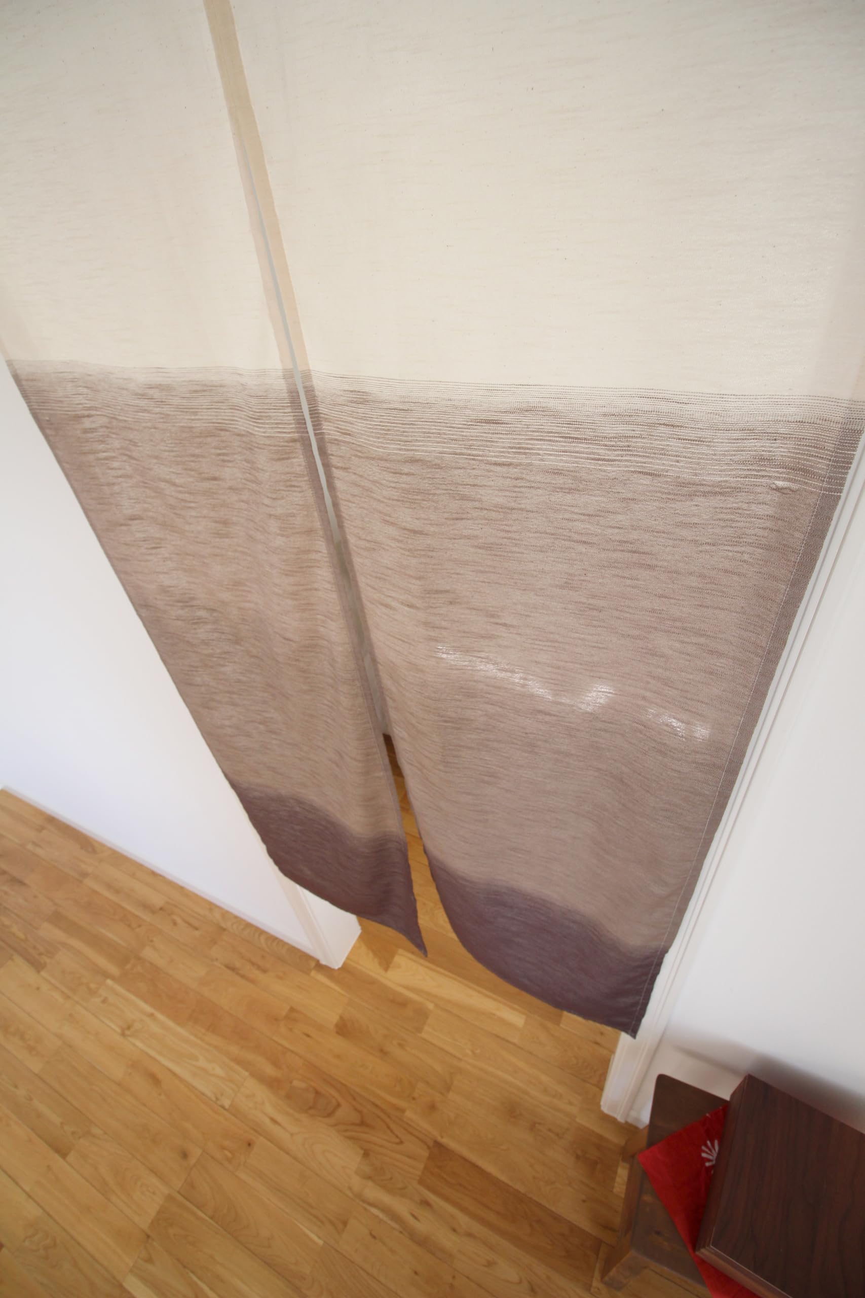 SunnyDayFabric Rideau de porte (largeur 85 cm × hauteur 150 cm) GENSOU Tapisserie Noren (marron)