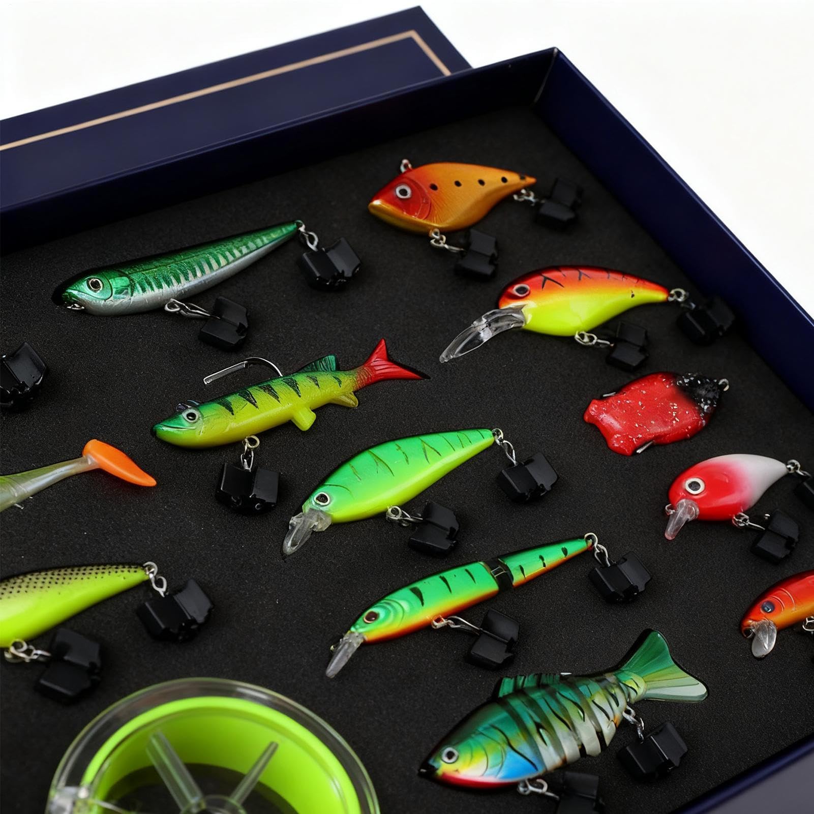 Set Di Esche Per La Pesca Esca Artificiale | Kit di Attrezzatura da Pesca Per Lago Stagno Vacanza Famiglia Notte Lago Stagno Vacanza Famiglia Notte