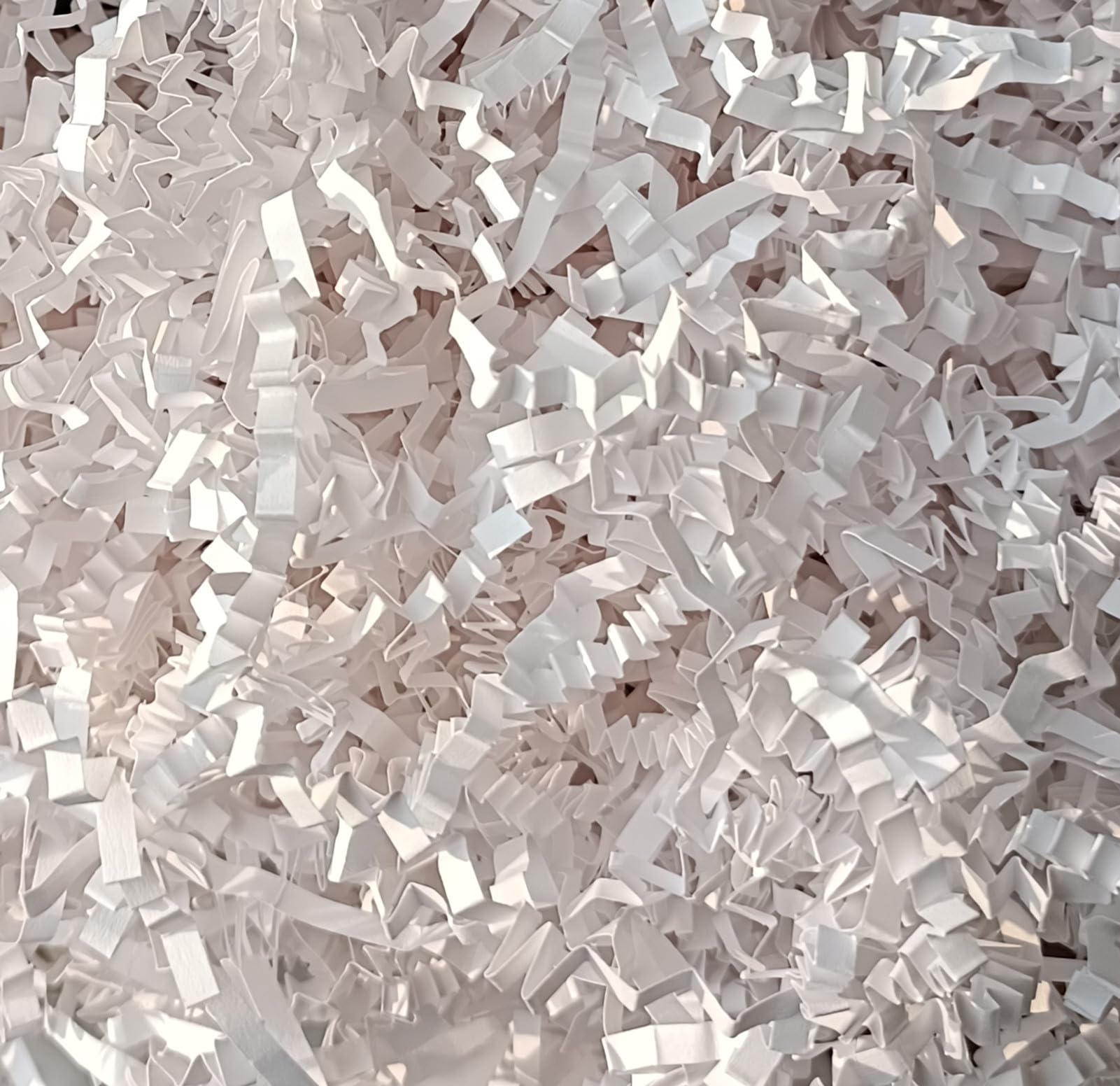 4OZ Crinkle Cut Paper Shredded Paper for Gift Box Baskets Filler, White Crinkle Cut Paper Shred Filler Confetti for Packaging
