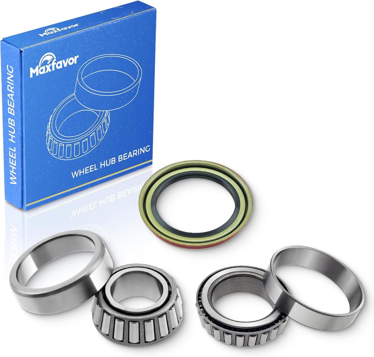 Maxfavor 3PCS Front Wheel Hub & Bearing & Seal Kit Assembly replacement for Ford F-150 / Expedition/F-250 / Lincoln Blackwood/Navigator 4.2L 4.6L 5.4L 1997-2004