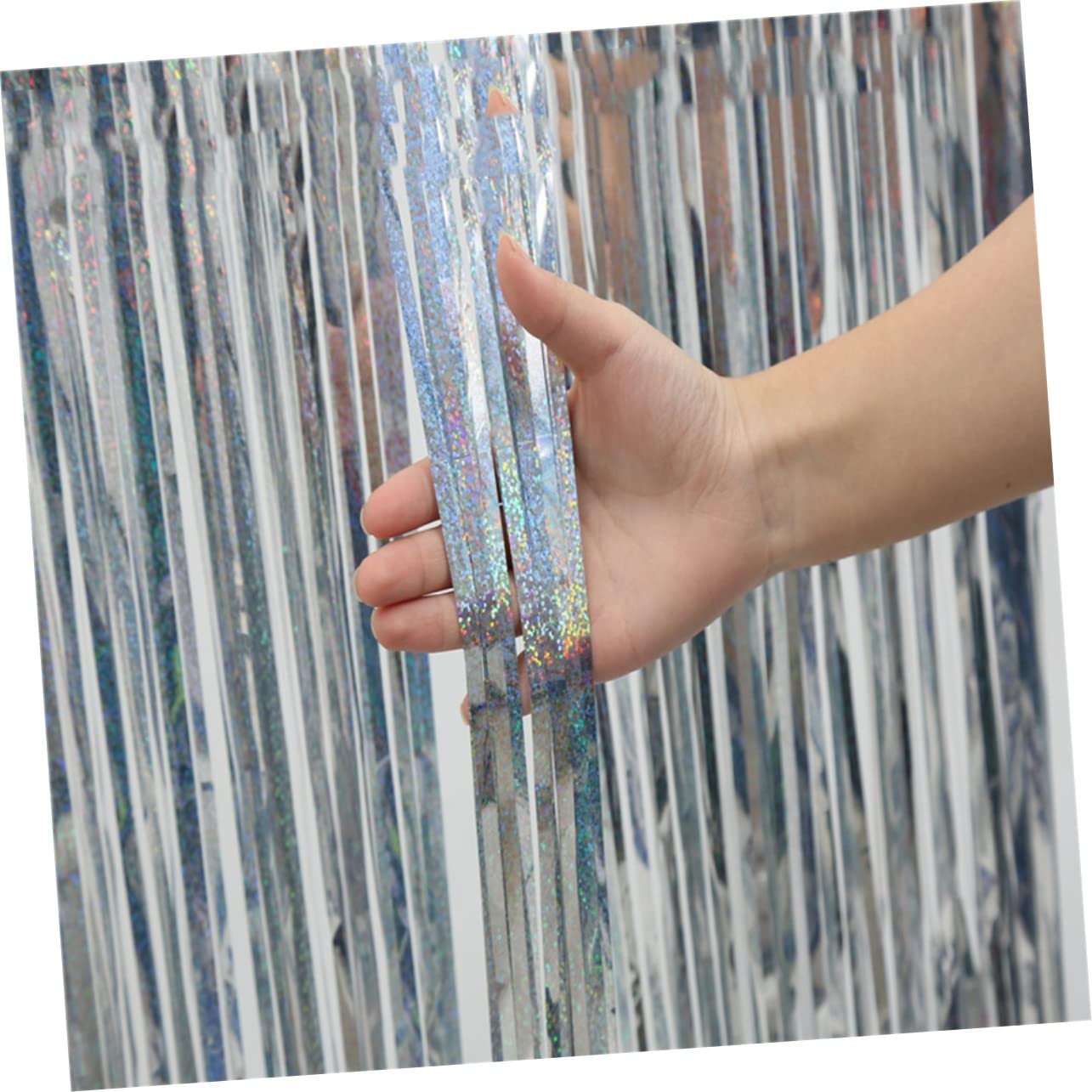 RORPOIR Decorations for Party Silver Tassel Skirt Table Skirt Decor Photo Backdrop