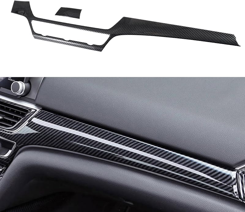 Adesivo de acabamento do console central Honda Accord 10ª geração YINGTUU estilo fibra de carbono – 2 unidades