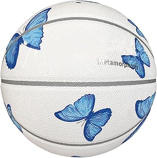 Genérico Outdoor Basketball, Professional Butterfly Design, 9.65 Inches Long Lasting School Basketball, Reusable Sport Accessory, Training Tool for Competition and Daily Use