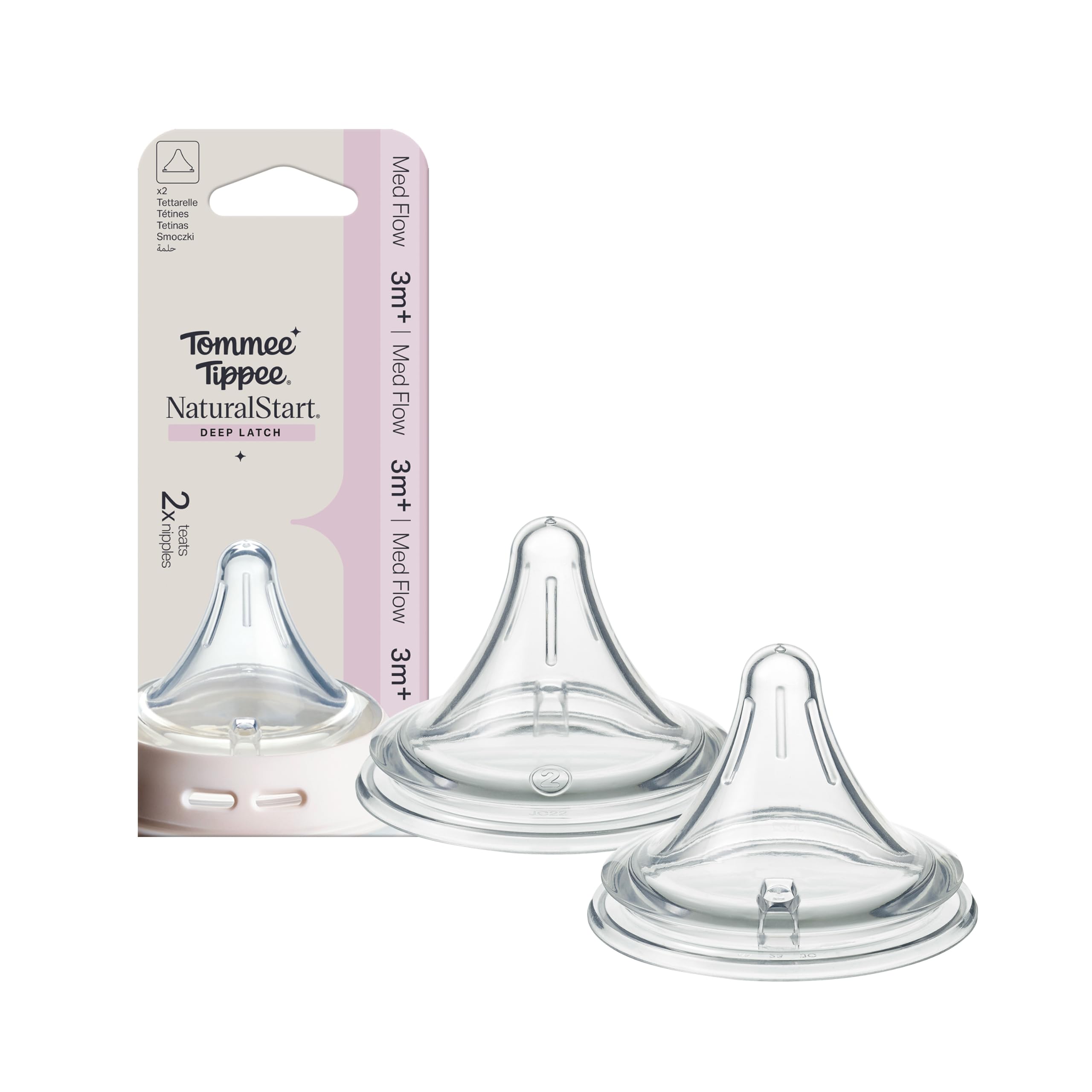 Tommee Tippee Natural Start Baby Bottle Teats Medium Flow 3m+