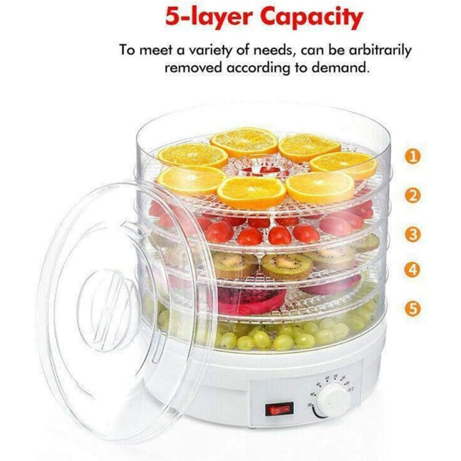 Amazon.co.jp: 食品乾燥機 食品脱水機 フードドライヤー 3層5層8層 大