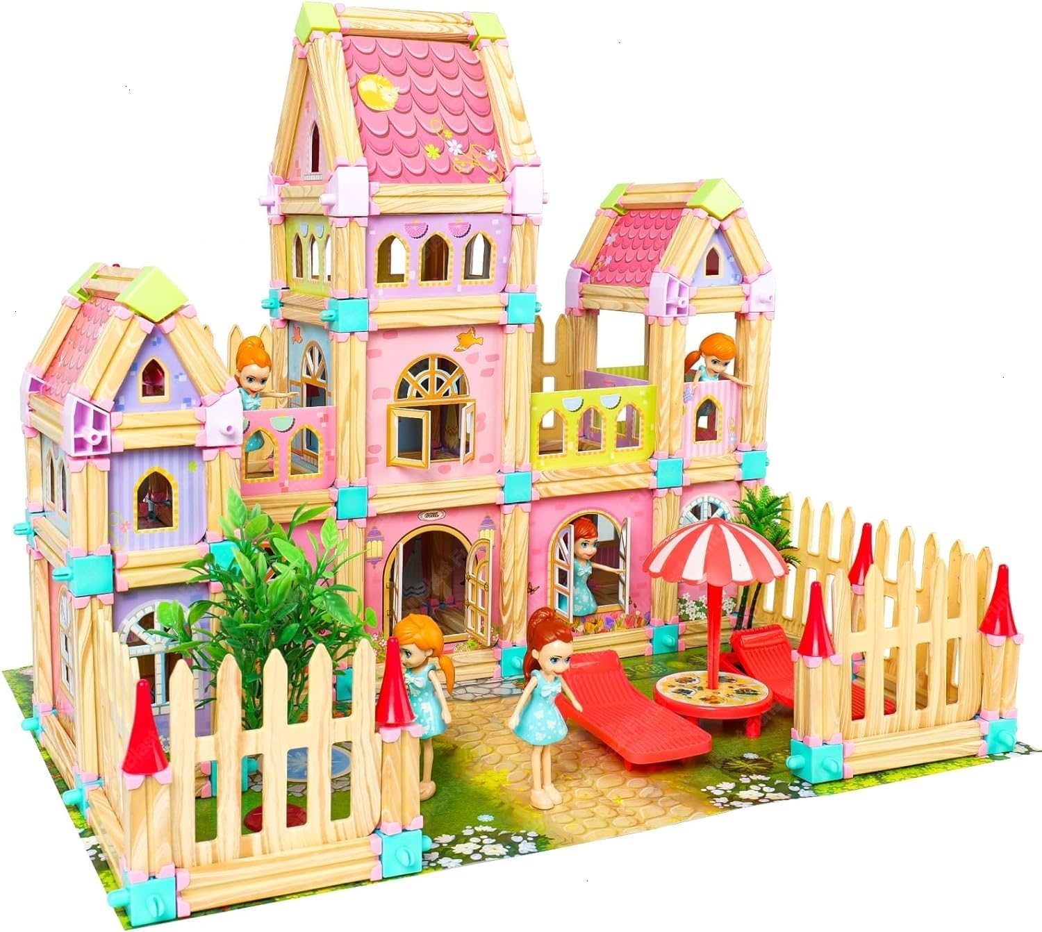 FunBlast Dream House Playset for Girls, DIY Pretend Doll Mansion with Accessories - 234 Pcs Dream House Building Blocks Kit, Dream Castle for 3+ Year Old Girls, Kids, Childrens (Multicolor) (B0D73VWM2X) Amazon Price History, Amazon Price Tracker