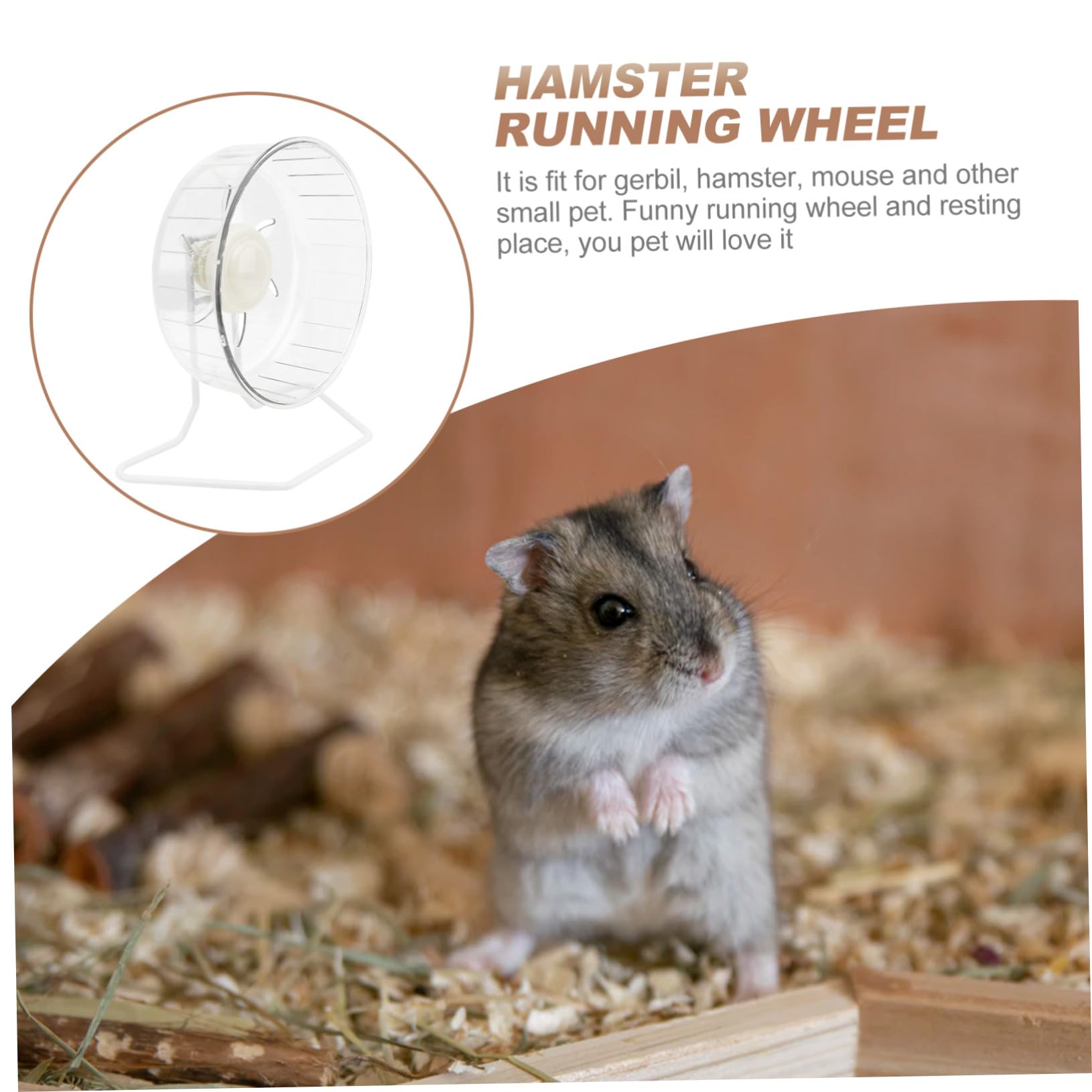 VICASKY Hamsterrad Leises Laufrad mit Ständer Geräuscharm für Hamster Zwerghamster Mäuse Kleintiere Fitnessspielzeug Sicher und Geruchlos