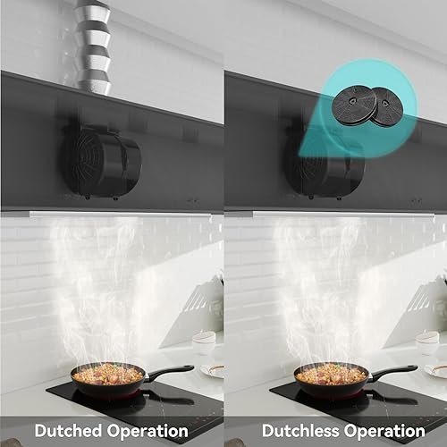 Miniatura 4 de Hermitlux Campana extractora integrada de 30 pulgadas, campana de ventilación de acero inoxidable de 600 CFM con detección de gestos de 3