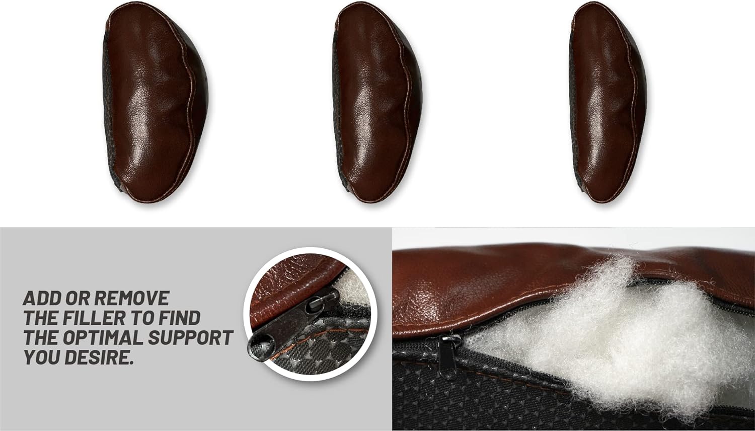 BOWERBIRD Genuine Leather Recliner Head Pillow-Head and Neck Pillow-Headrest Cushion for Neck Pain Relief and Cervical Support - Image 4