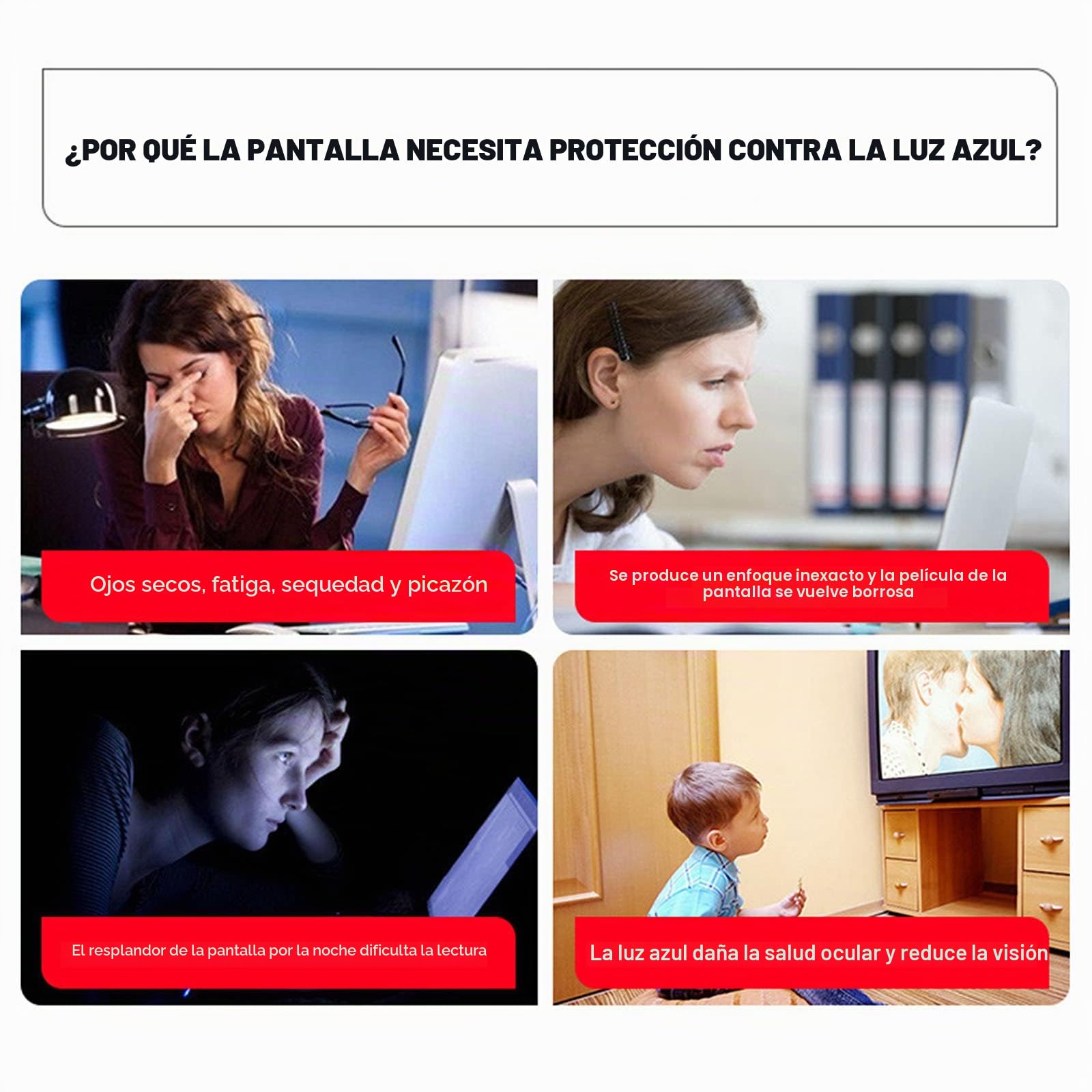 Protector De Pantalla De TV Mate, Filtro Antireflejo/Luz Azul, Índice De Antirreflejos De hasta 90%, para Monitores De 32 A 75 Pulgadas,32" 704 * 395mm