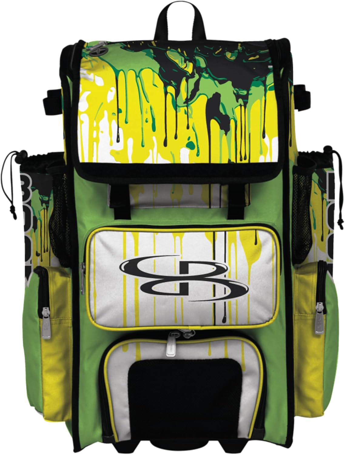 Boombah Superpack Hybrid Rolling Bat Bag - Wheeled & Backpack Version - Graffiti Drip - Multiple Color Options