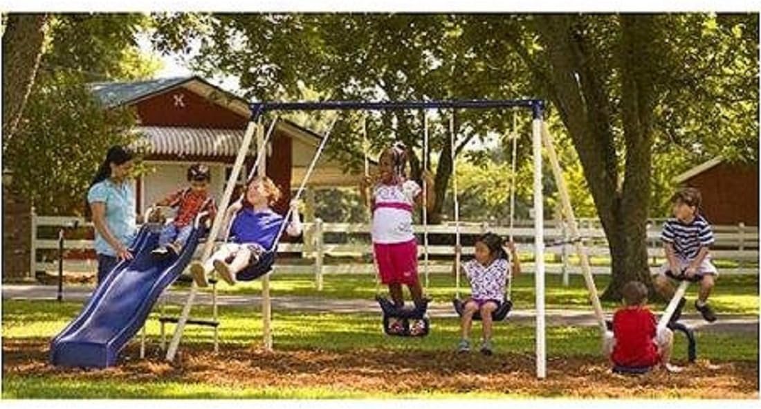 Flexible Flyer Triple Fun II Metal Swing Set