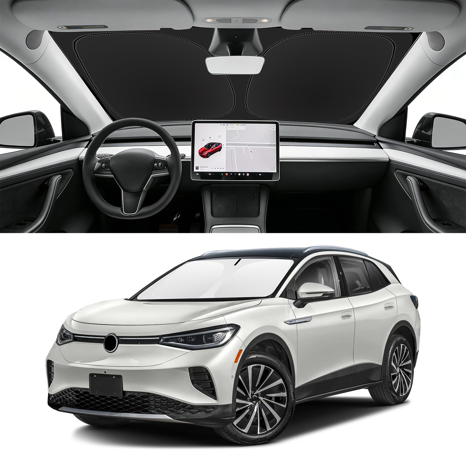 Custom Fit Windshield Sun Shade for VW ID.4 2021-2026
