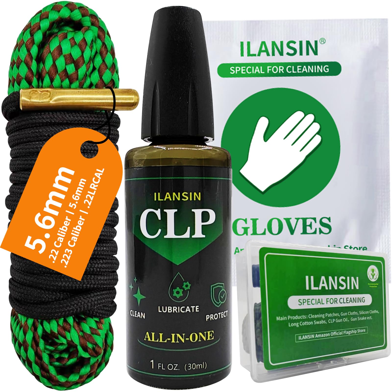 5oz CLP Gun Cleaning Kits (1oz Needle+ 4oz Spray) with Gun Cloth,Gun Cleaning Patches,6'' Gun Cleaning Swabs, Gun Brushes, Cleaning Picks, Gun Cleaning Supplies Storge in A Plastic Toolbox