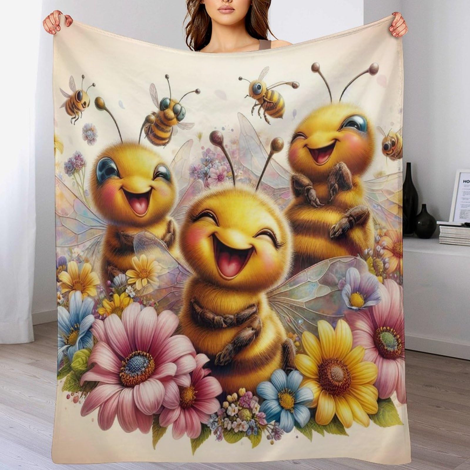 Manta de abeja mullida de 130x150 cm para cubrir sofás modernos y sillones