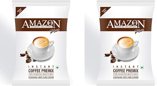 ATLANTIS Amazon 3 in 1 Instant Coffee Plus Premix Powder Milk, Coffee and Sugar 2 Kg for Vending Machines and Manual Use, ...