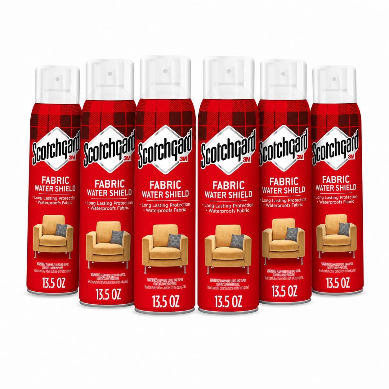 Scotchgard Fabric Water Shield Spray, 13.5 oz, 6 Pack