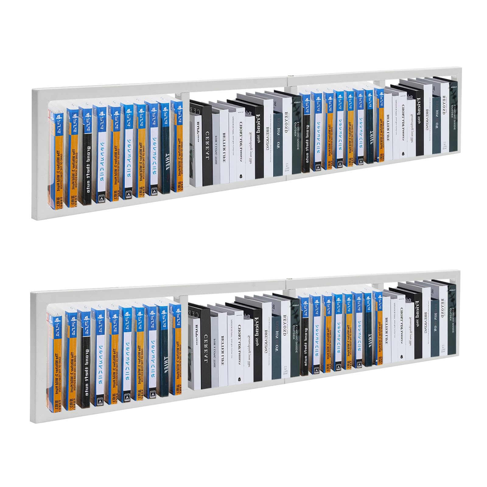 Amazon｜KONGKUNI 34インチ CD DVD収納棚 壁取り付けメディア