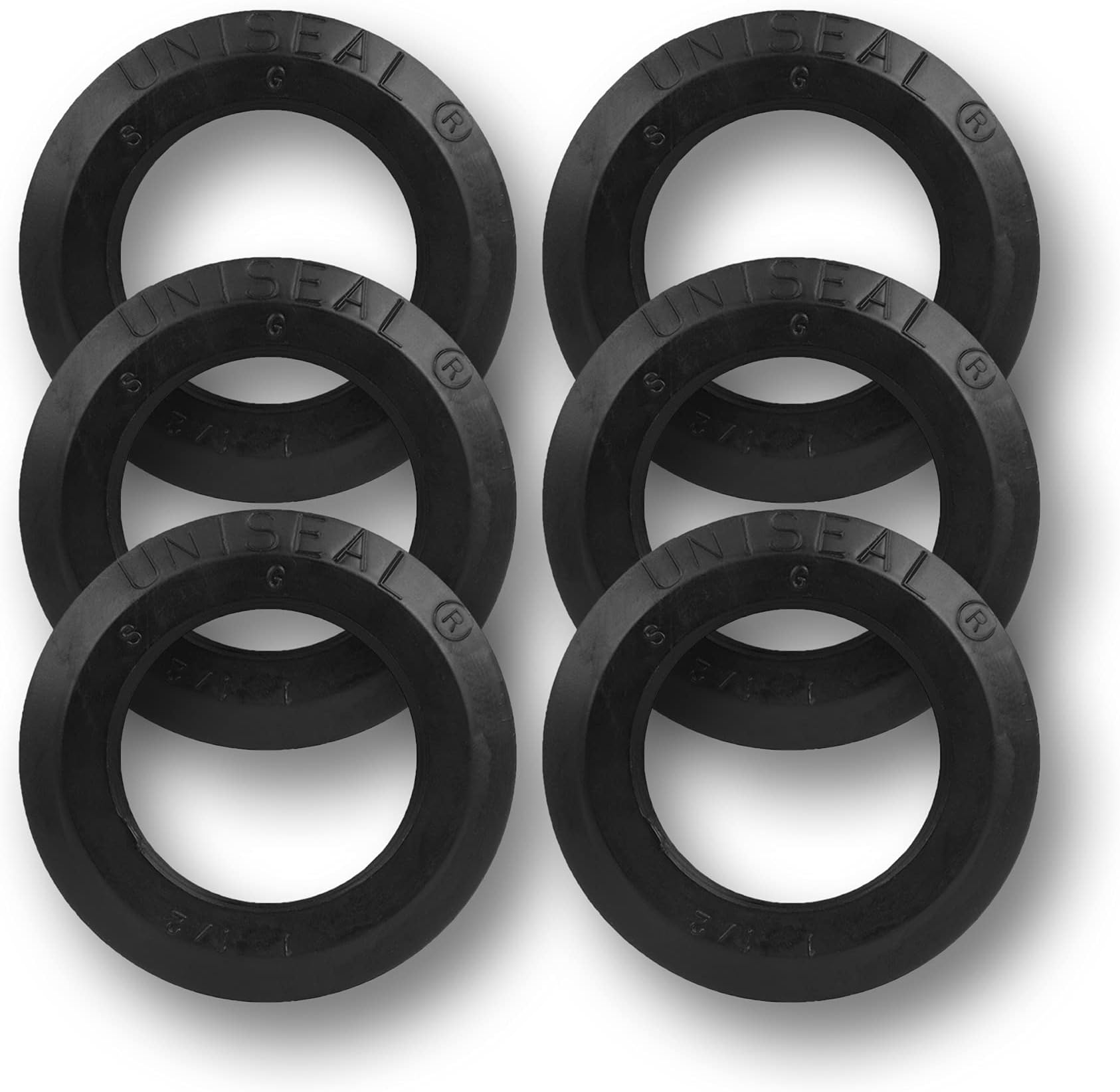1 1/2" UNISEAL Flexible Tank Adapter Made in the USA (bulkhead) - 6 Pack