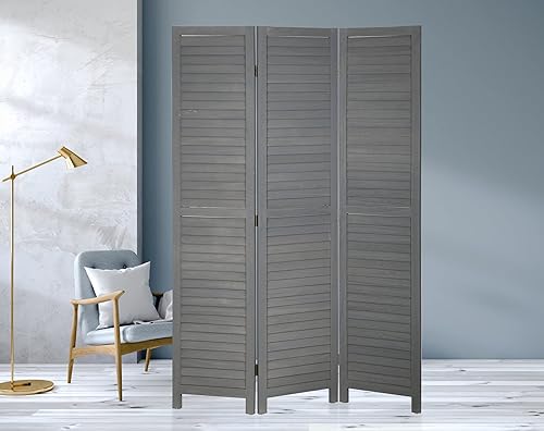 Divisor de habitación de 3 paneles divisores de madera de 507 pulgadas de ancho y pantallas plegables de privacidad pantalla de madera de 677