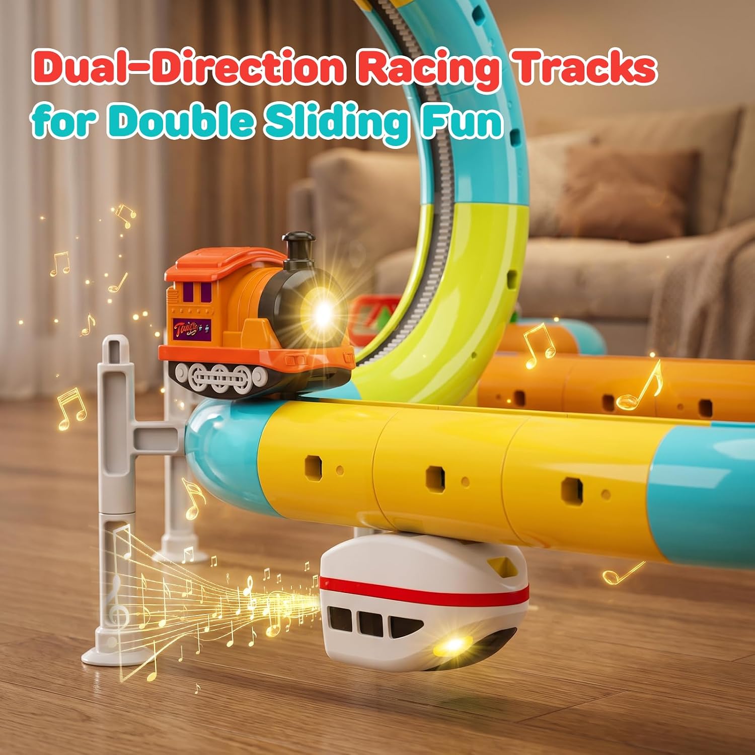 139PCS Electric Train Set for Kids 3-8, Train Tracks Toys for Toddlers image 3