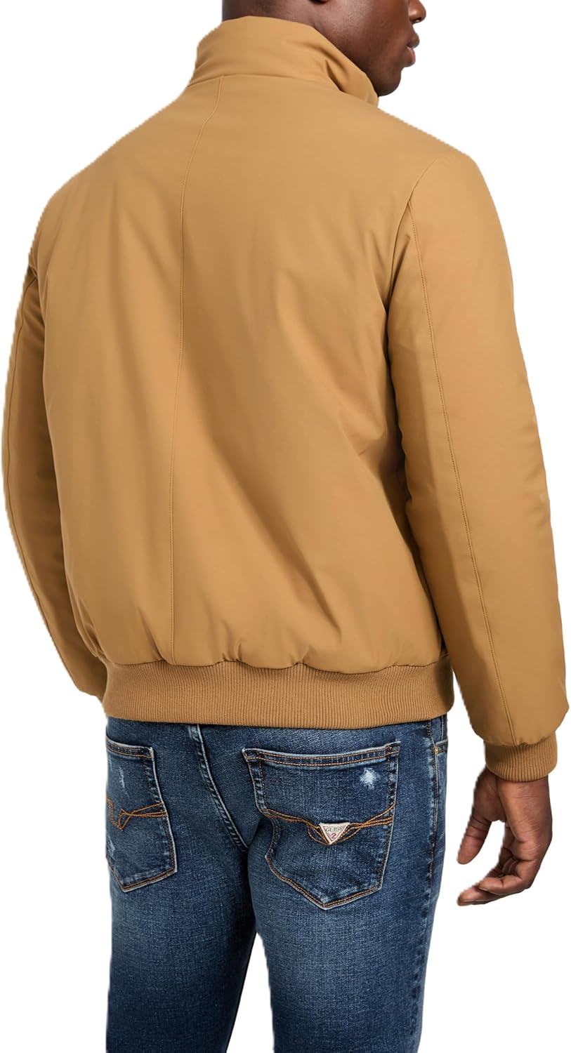 GUESS mens Jussi Softshel Bomber Stand Collar - Image 4