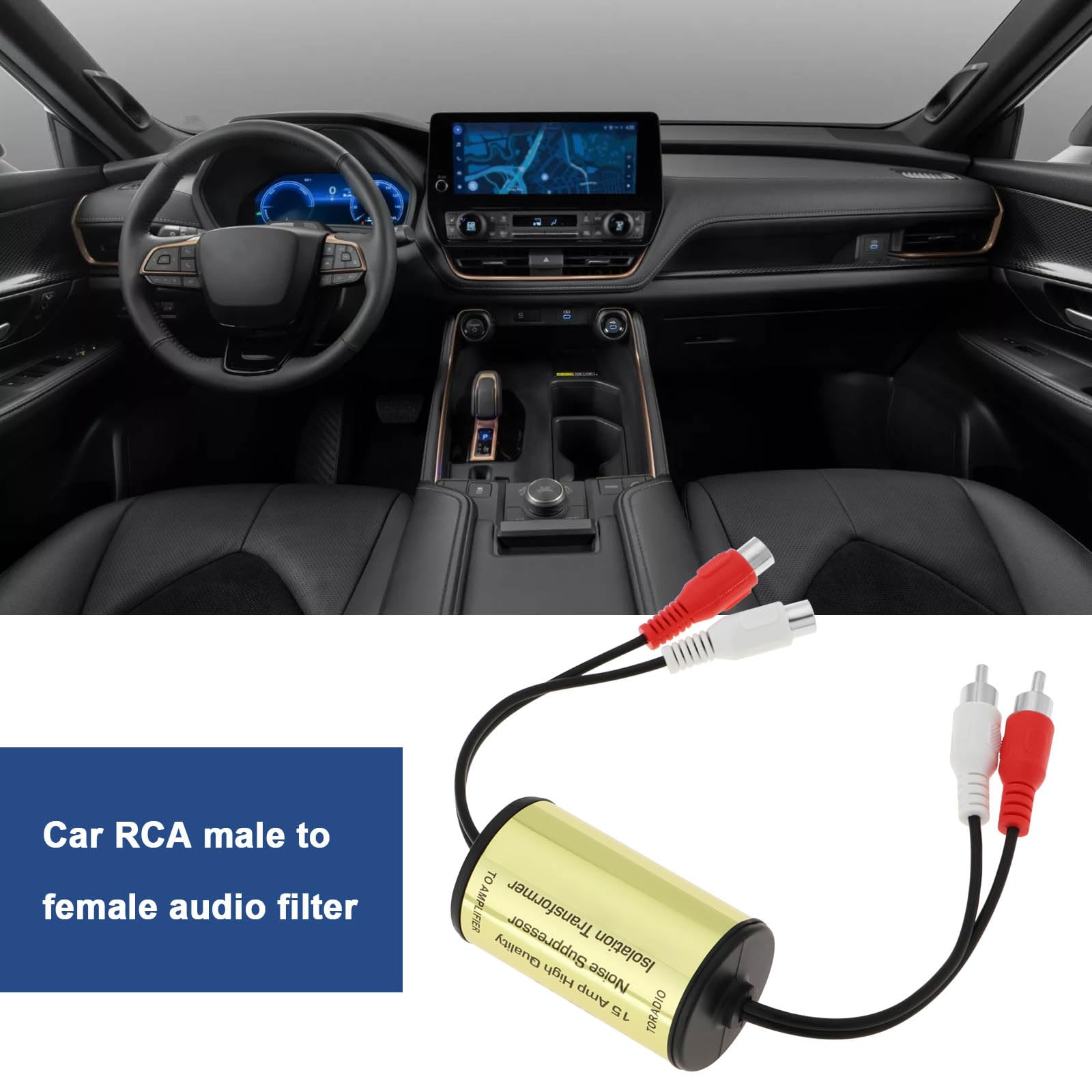 VGOL 2Pcs Effectively Reduce Audio Noise Filter RCA Male to Female 2 Channels Audio Filter for Car Audio and Home Audio Amplifiers - Image 2