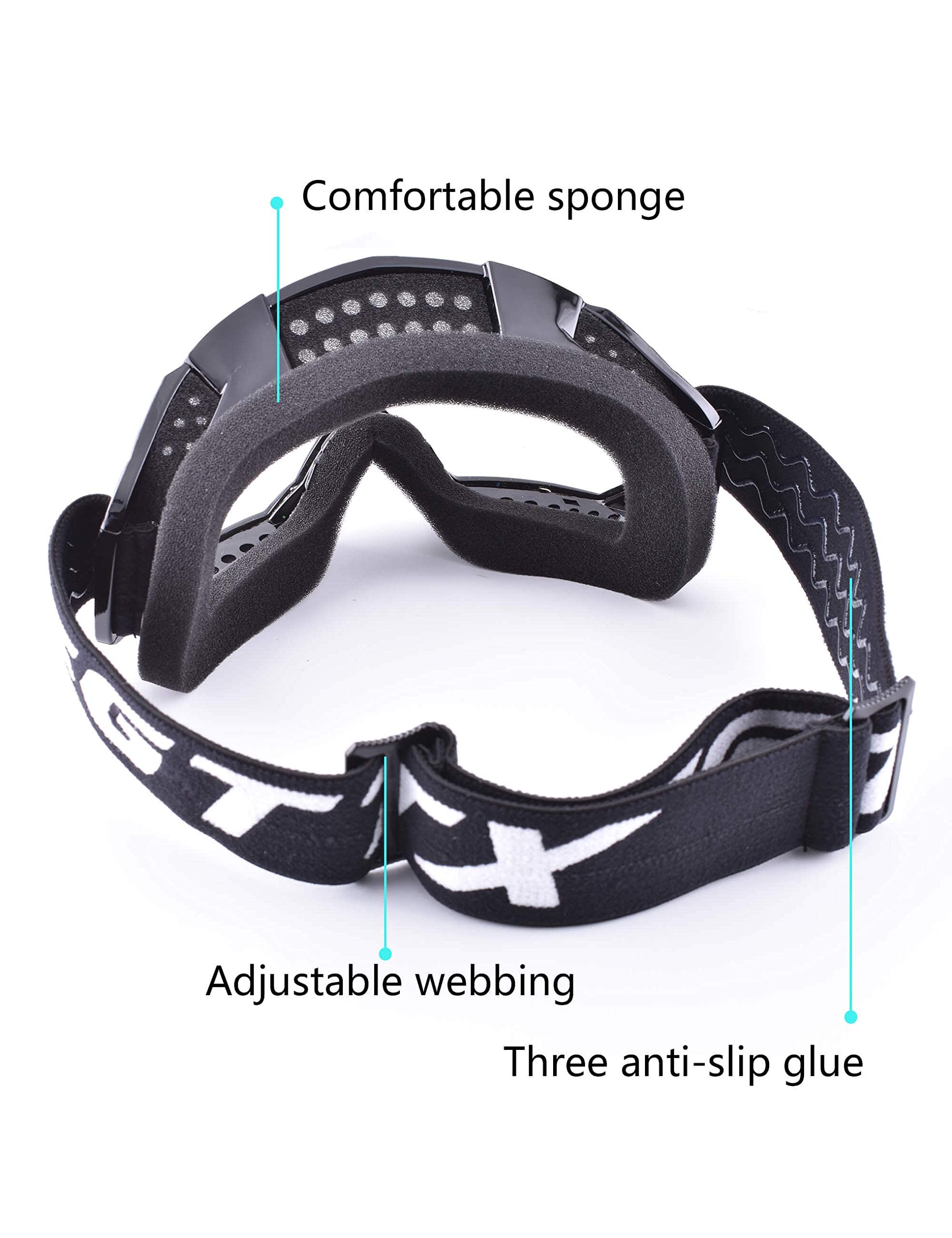 Lunette Moto Cross Lunettes Pour Casques Anti-UV Lunettes De Moto Lunettes Moto Transparente Pour Quad/Rallye/Enduro/Motocross