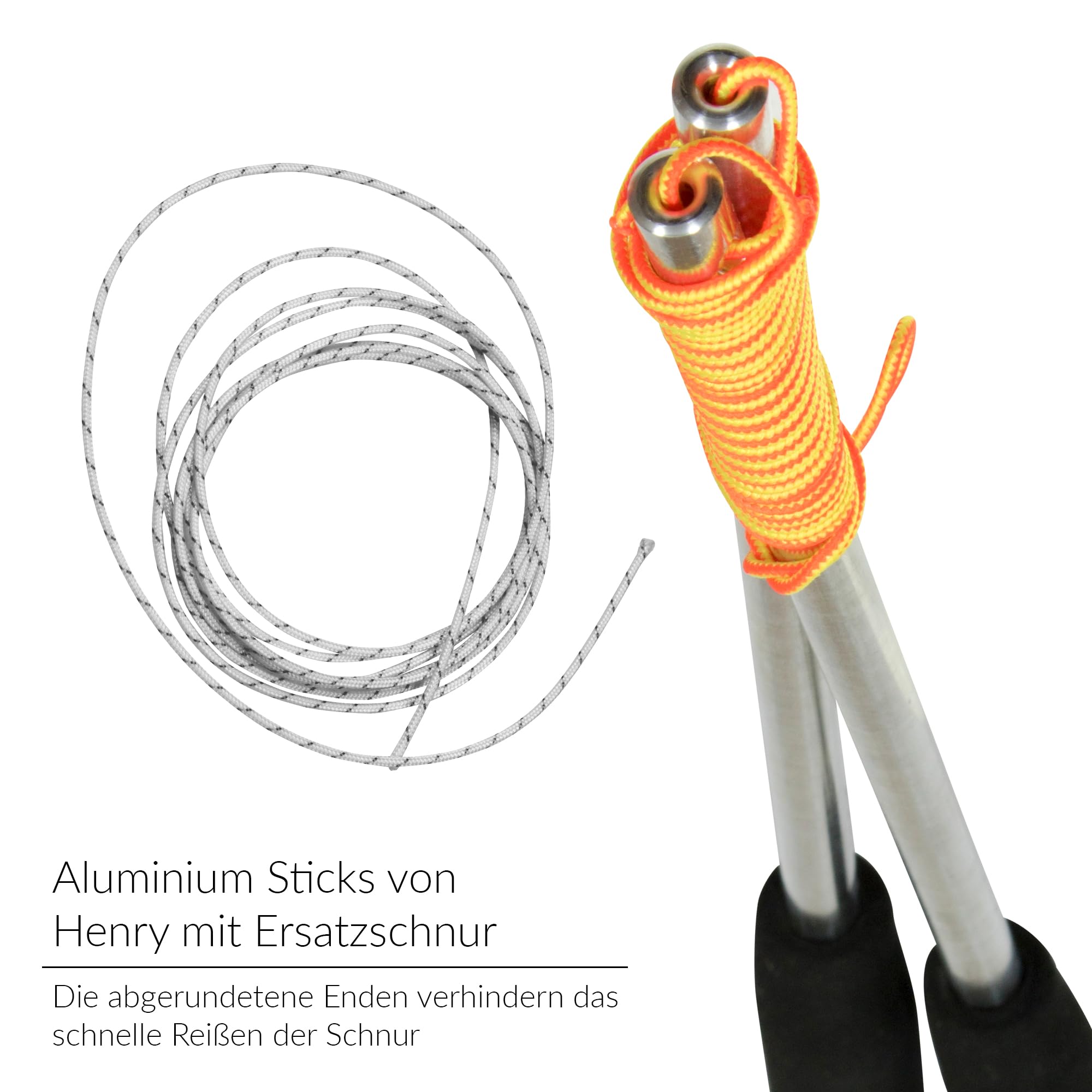 Diabolo-Set mit Henrys Beach Free Freilauf-Kugellager Diabolo - Profi-Set (blau)