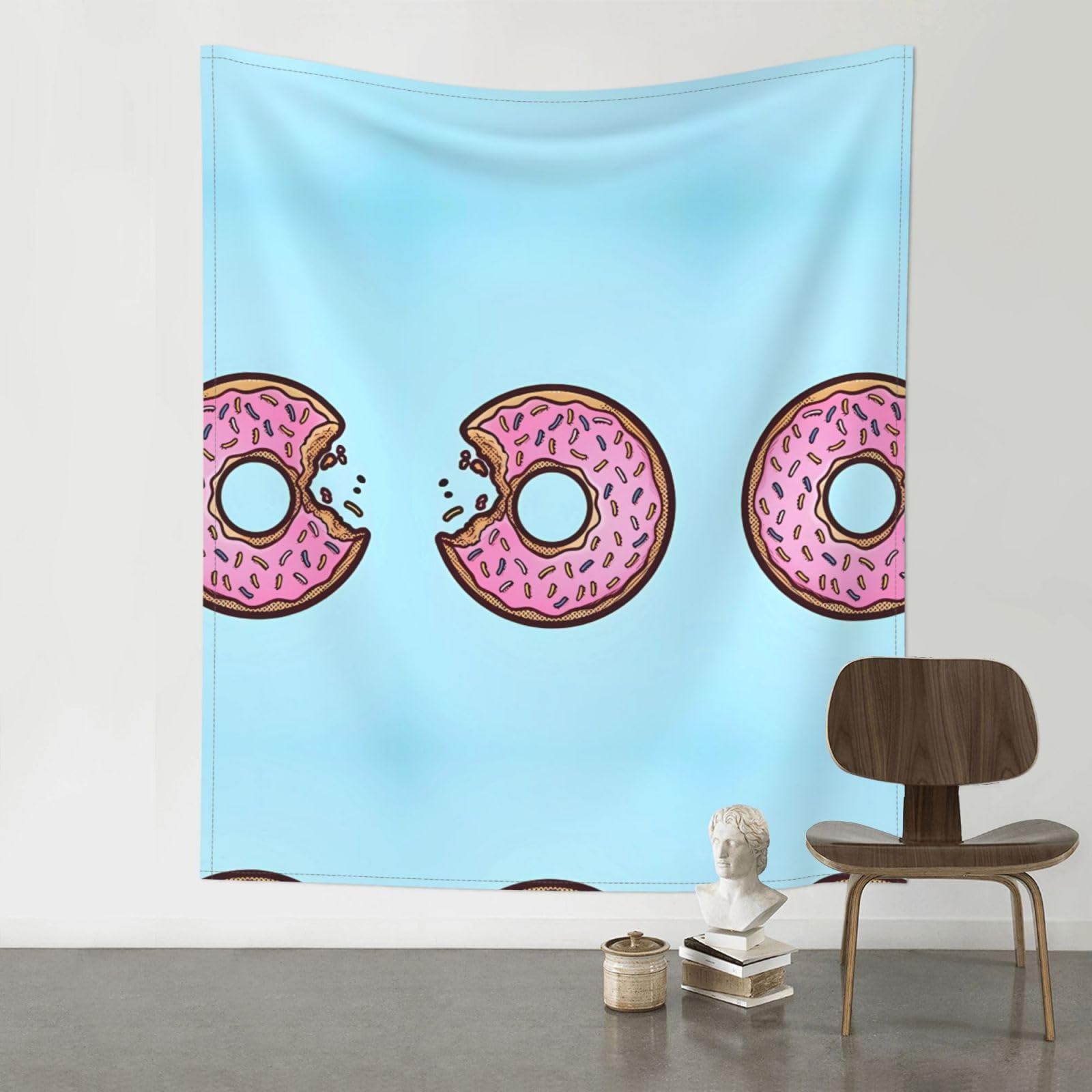 WHJSSF Donut Prints Wall Tapestry 60x51in - Boho Decor Throw for Bedroom, Dorm, Picnic & Outdoor Adventures