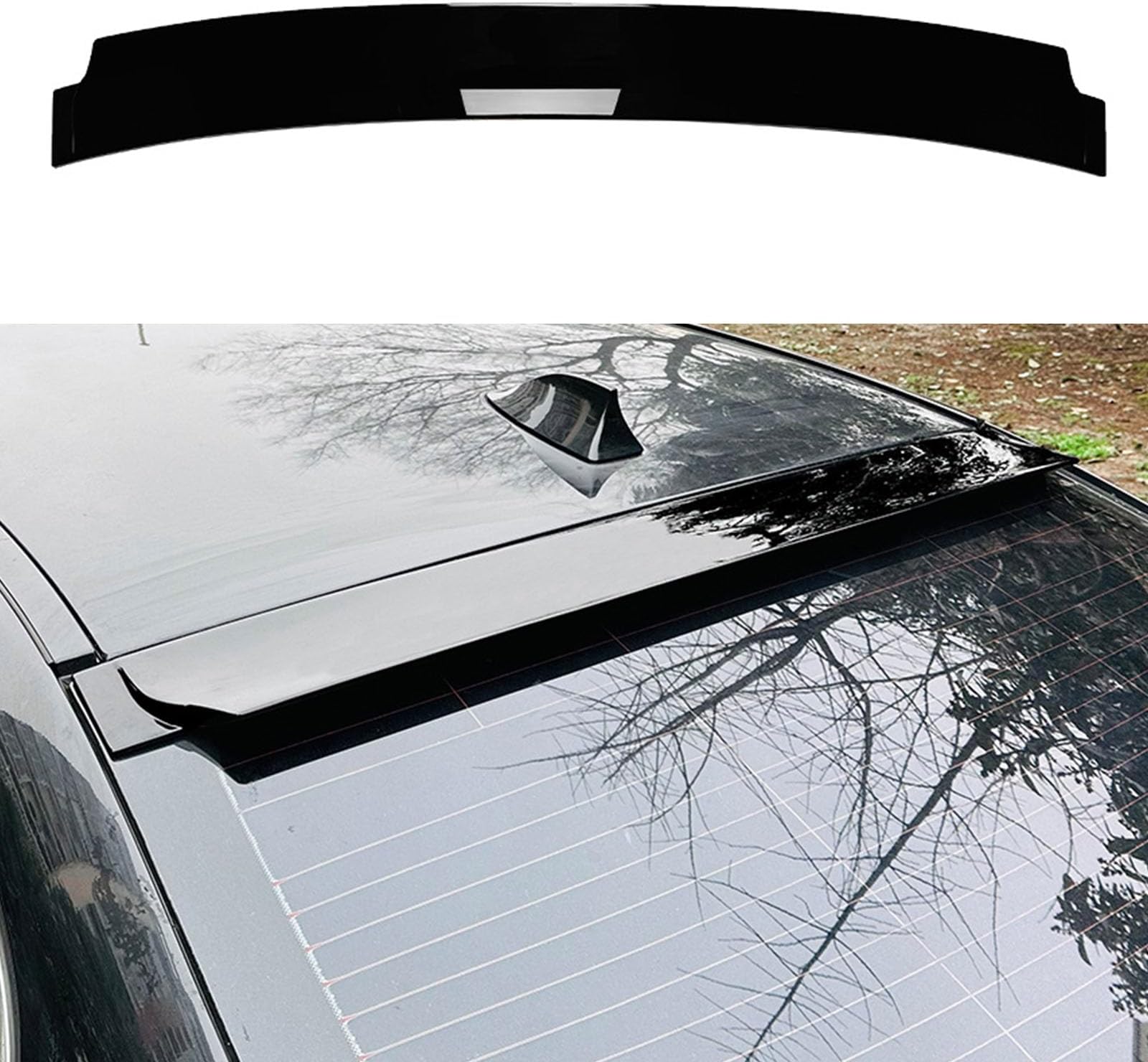 Compatible with BMW 5 Series F10 525i 530i 2011-2017, Car Rear Spoiler Trunk Lip Tail Wing Car Styling Exterior Accessories Body Kit,A Gloss Black