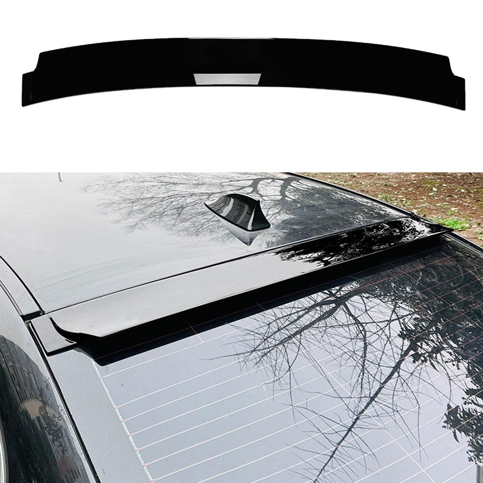 Compatible with BMW 5 Series F10 525i 530i 2011-2017, Car Rear Spoiler Trunk Lip Tail Wing Car Styling Exterior Accessories Body Kit,A Gloss Black